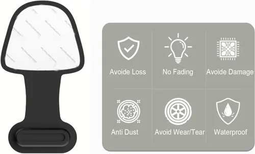 Miniatura 5 de Tapones antipérdida de polvo tipo USB C, cubiertas de silicona para puerto USB tipo C, con adhesivo desmontable para teléfono móvil, compatibles