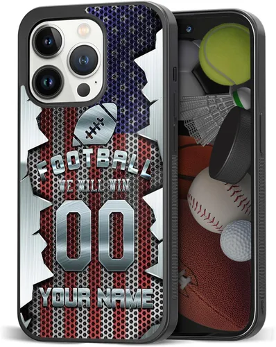 Miniatura 49 de Fundas de teléfono personalizadas con nombre, diseño vintage con textura de metal para iPhone 6, 7, 8, 11, 12, 13, 14, 15, 16, 17 Pro Max Plus Mini