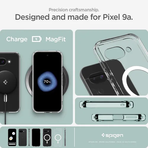 Miniatura 7 de Spigen Funda para Pixel 9a, Ultra Hybrid MagFit (2025) [Compatible con accesorios MagSafe] [Anti-amarillamiento] - Transparente