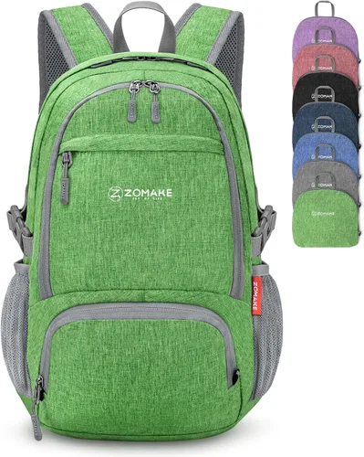 Miniatura 36 de ZOMAKE Mochila ultraligera plegable de 20L, mochilas plegables pequeñas resistentes al agua para senderismo, mochila de día colapsable para mujeres