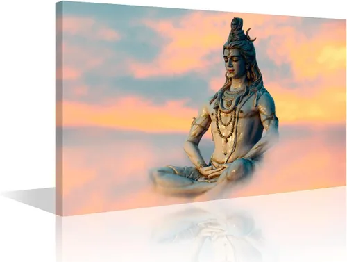 Miniatura 32 de TUMOVO Lord Ganesha - Decoración de pared Ganapati de Deidad india, cuadros impresos en lienzo, pósteres de pintura hinduismo cultural hindú