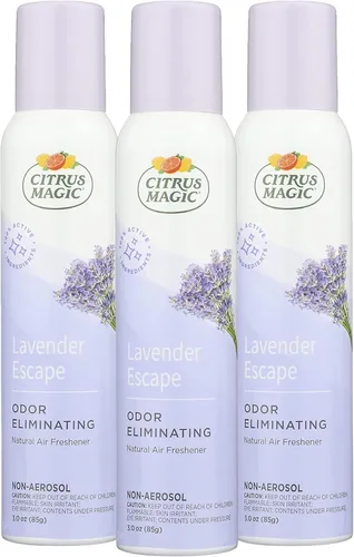 Miniatura 10 de Citrus Magic Spray ambientador que elimina olores, limón tropical, 3 onzas, paquete de 3