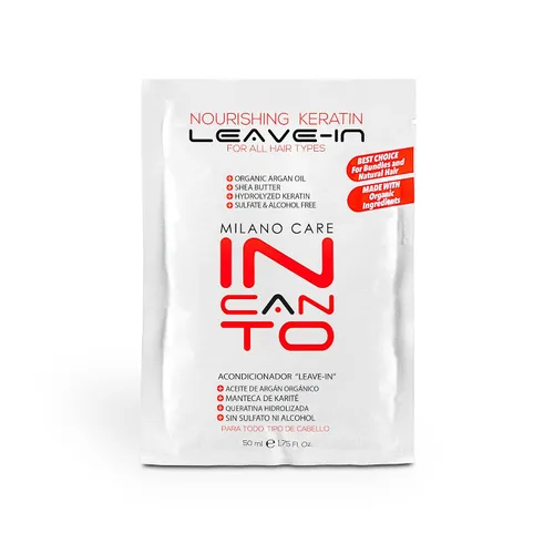 Acondicionador sin enjuague de queratina Incanto - Acondicionador de proteína de queratina antiencrespamiento infundido con aceite de argán y