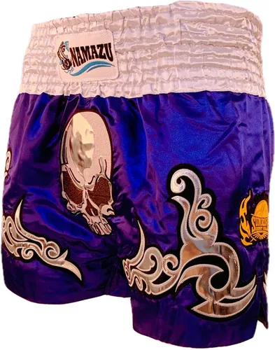 Miniatura 38 de NAMAZU Pantalones cortos Muay Thai para hombres y mujeres, pantalones cortos de kickboxing de alta calidad para gimnasio y boxeo.