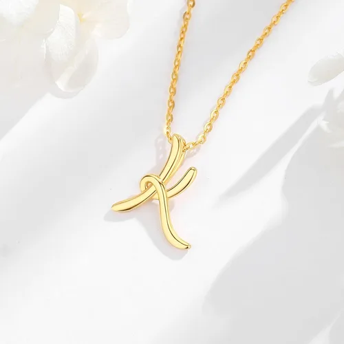 Miniatura 151 de EUDORA Collares de plata esterlina con inicial para mujer, regalos clásicos de 26 letras sin cuello para niñas, hermana, madre hija, cadena de 18