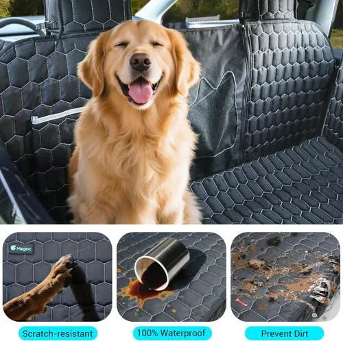 Miniatura 4 de Meginc Fundas de Asiento para Perros para Asiento Trasero, Asiento de Coche para Perros para Tesla Model 3, Funda de Asiento para Mascotas 100%