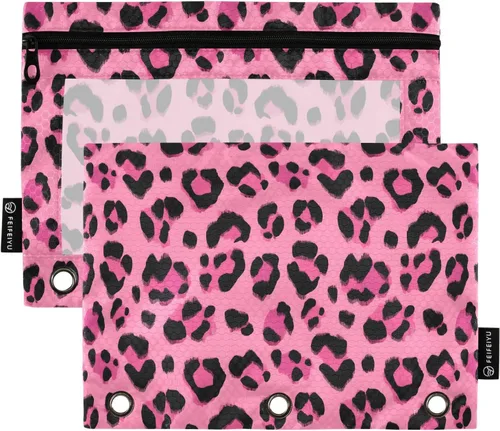 Miniatura 94 de Estuche para lápices de fútbol de fútbol en campo para carpeta de 3 anillas, paquete de 2 bolsas impermeables para lápices, estuche transparente