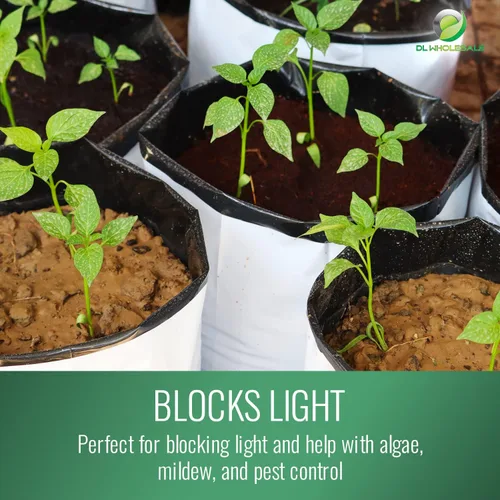 Miniatura 4 de DL Wholesale Grow 1 bolsas de cultivo de plantas para plantar, bolsa de plástico para plantas, macetas de vivero para flores, verduras, hierbas, 1/2