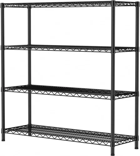 Miniatura 19 de SINGAYE 5 estantes de almacenamiento de alambre para garaje, estantes resistentes de 1750 libras, estantería de metal, organizadores de baño y Negro