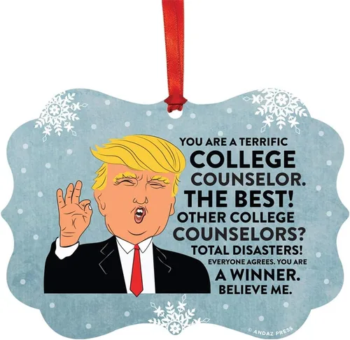 Miniatura 83 de Andaz Press Presidente Donald Trump Fancy Frame Recuerdo Adorno de Navidad Regalo de broma Ejecutivo de Cuenta, 1 paquete, Divertidas Ideas