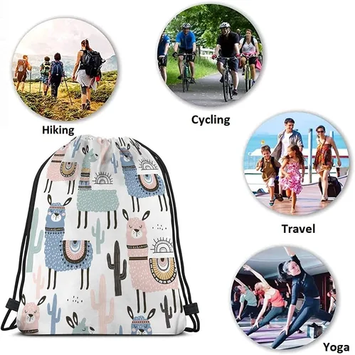 Miniatura 7 de Beabes Skulls - Bolsas con cordón para mochila, saco de gimnasio con cordón, Multi-a126, 14x16.9 Inch, Mochilas de viaje