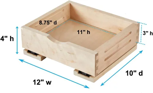 Miniatura 3 de CabinetRTA Organizador de especias extraíble de madera para gabinete, 12 pulgadas de ancho x 10 pulgadas de profundidad x 4 pulgadas de alto