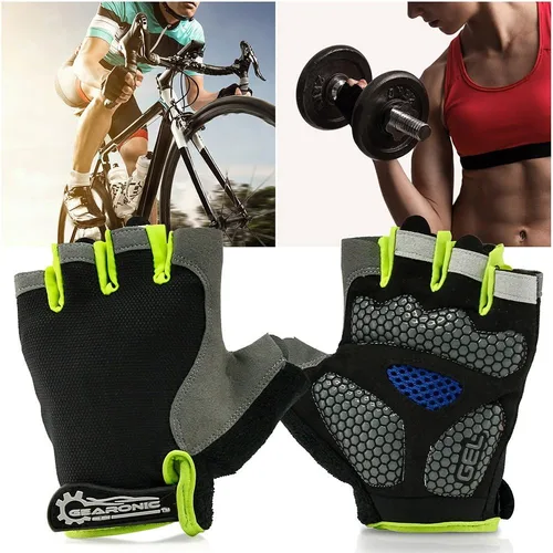 Miniatura 2 de GEARONIC Guantes de ciclismo para hombre guantes de bicicleta de montaña sin dedos para hombre guantes de bicicleta MTB guantes de bicicleta