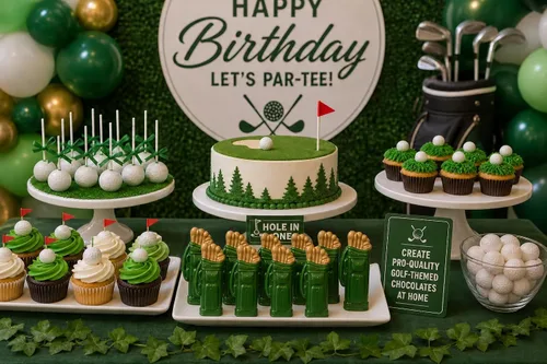 Miniatura 2 de Bolsa de golf con palos de chocolate y caramelo molde