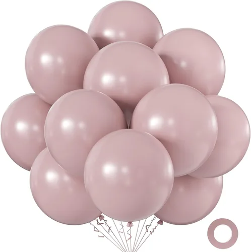 Miniatura 65 de KALOR Globos color morado ceniza de 18 pulgadas, 10 globos de látex mate, globos redondos grandes para bodas, baby shower, fiestas de cumpleaños