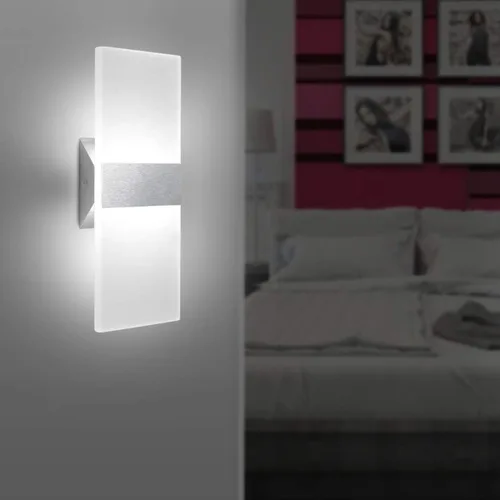 Miniatura 2 de ChangM Lámpara de pared LED moderna de acrílico 12W blanca fría 6000K lámpara de arriba abajo para dormitorio, pasillo, escaleras, baño, iluminación