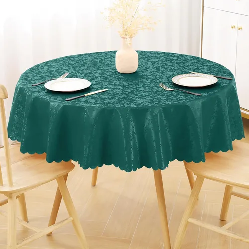 Miniatura 66 de Smiry Mantel cuadrado, mantel de vinilo resistente al agua, lavable, para cocina y comedor (azul bebé, 54 x 54 pulgadas)