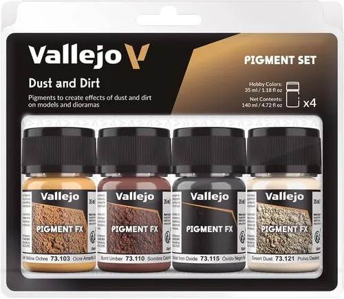 Miniatura 4 de Vallejo - Pigment FX AFV Effects, Weathering Pigments for Models & Dioramas, 4 Bottles x 35 ml (1.18 Fl. Oz.)