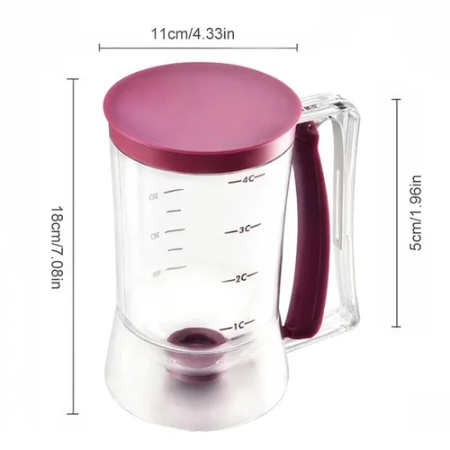 Miniatura 6 de Cupcakes Dispensador de panqueques para galletas, magdalenas, gofres para hornear, dispensador de masa, dispensador de crema, dosificador de taza