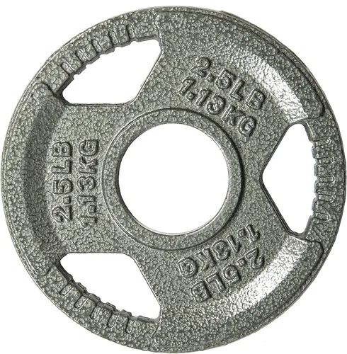 Miniatura 2 de Fitvids Olympic - Placa de pesas de hierro fundido de 2 pulgadas para entrenamiento de fuerza y levantamiento de pesas, varios pesos disponibles