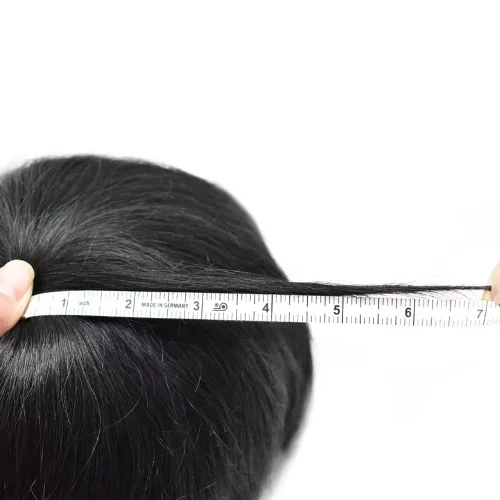 Miniatura 5 de Tupé para hombres, sistema de cabello humano, encaje francés suave con PU para hombre, extensiones de pelo de piel fina para hombres, pelucas