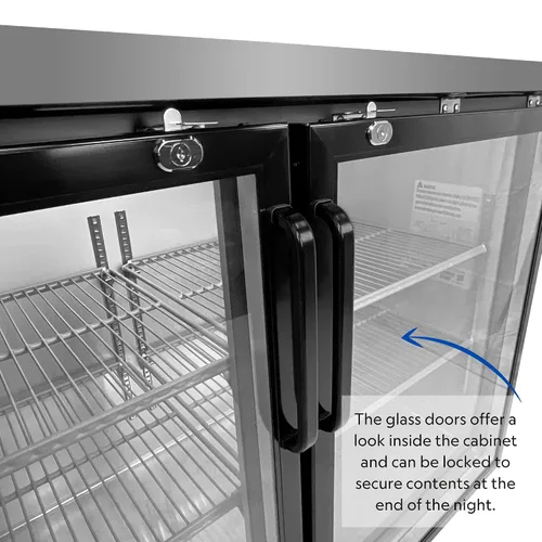 Miniatura 5 de fse MBB-6024G Bar Refrigerador, 60.75 pulgadas de ancho x 24 pulgadas de profundidad x 35.5 pulgadas de alto, negro