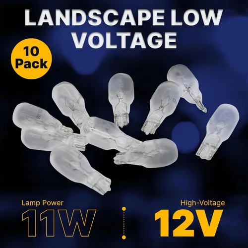 Miniatura 6 de Diximus Bombillas de cuña T5 de bajo voltaje y 12 voltios y 11 W, compatibles con luces Malibú, para jardín, cubierta, bombillas de patio, paquete