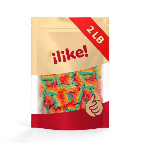 Miniatura 7 de Sour Mini Belts Gummy Candy Bolsa de 2 libras Golosinas lijadas con azúcar