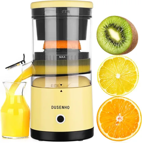 Miniatura 7 de DUSENHO Exprimidor eléctrico recargable – Máquinas de cítricos con USB y cepillo de limpieza portátil para naranja, limón, pomelo blanco + verde 9.4