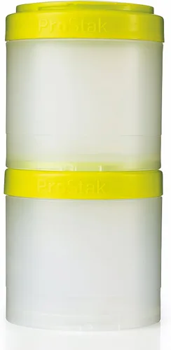 Miniatura 14 de BlenderBottle ProStak frascos de almacenamiento Twist n' Lock de expansión 2 paquetes con bandeja para pastillas, todo negro
