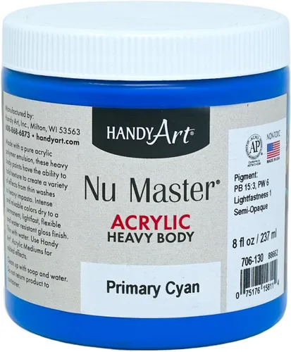 Miniatura 4 de Handy Art Nu Master - Pintura acrílica de cuerpo pesado, 16 onzas, color blanco titanio Titanio Blanco