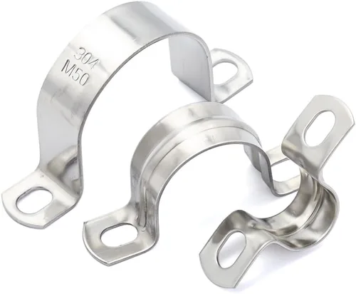 Miniatura 6 de 6 piezas Abrazadera de Conducto 2-3/8" 304 SS Soporte de Tubo Bracket en U, Abrazaderas de Tubo para Cable/Tubería de Agua/Tubería, Abrazadera