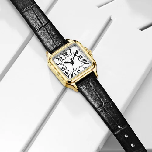 Miniatura 7 de Classic Relojes cuadrados de mujer con números romanos, de vestir, informal