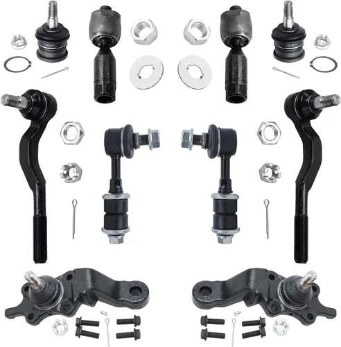 Miniatura 35 de Detroit Axle – Kit de suspensión delantera para Hyundai 2013-2018 Santa Fe 2 enlaces de barra de estabilizador 4 varillas de amarre interiores