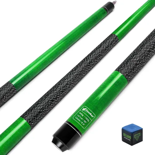 Miniatura 10 de Palo de billar para adultos - Taco de billar de arce de 2 piezas de 58 pulgadas con punta de 13 mm y empuñadura de lino - Elija entre 8 colores y 4