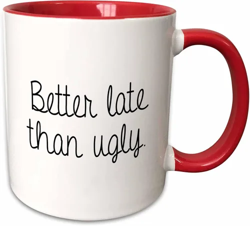 Miniatura 9 de 3dRose Tory Anne Collections Cotizaciones - MEJOR LATE THAN THAN UGLY. - Tazas (mug_238456_9)