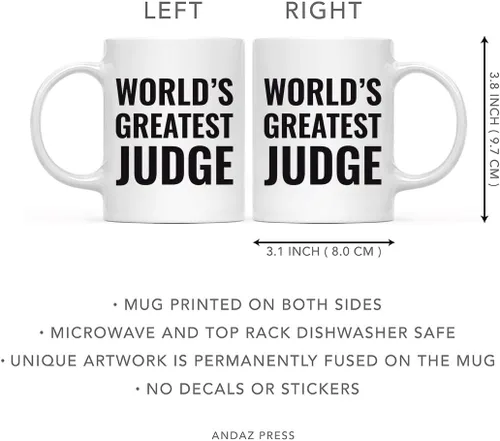Miniatura 5 de Andaz Press Taza de café de 11 onzas, regalo para hombres o mujeres, taza del juez más grande del mundo, 1 paquete, taza para beber, cumpleaños