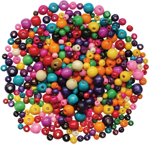 Miniatura 9 de 200 piezas de cuentas de madera natural con agujero grande, BetterJonny - 20 mm de cuentas rondelle redondas de madera sueltas, cuentas de madera