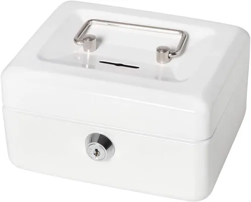 Miniatura 12 de Decaller - Caja de dinero con ranura para niños, caja de dinero pequeña con bandeja para dinero y cerradura de llave, 6 1/5 pulgadas x 5 pulgadas x