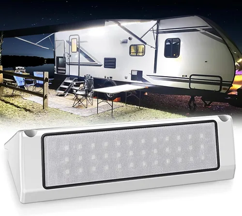 Miniatura 8 de MICTUNING Luz de Porche para RV, 13 Pulgadas 90W Luz LED Exterior Utilitario para Toldo 6000K, Carcasa de Aluminio IP67 Impermeable, Iluminación