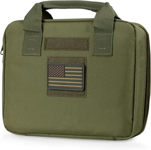 LIVANS Bolsa táctica para pistola de pistola, estuche para pistola suave, bolsa de almacenamiento de transporte para pistola cuadrada, bolsa de