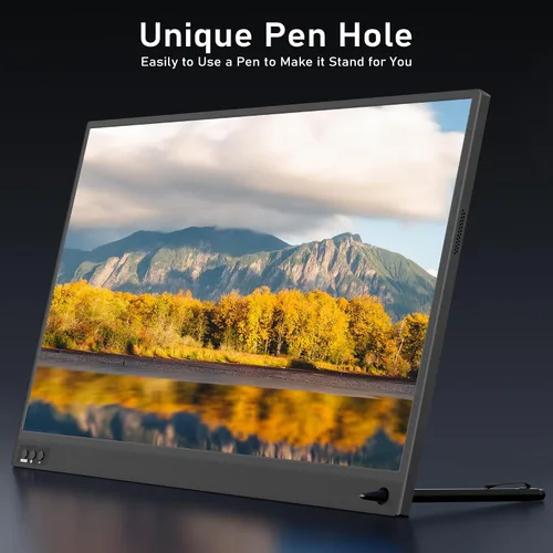 Miniatura 6 de ZSCMALLS Monitor portátil, monitor portátil de 15.6 pulgadas, 1080P FHD, monitor USB-C HDMI, pantalla de computadora IPS segunda pantalla, pantalla