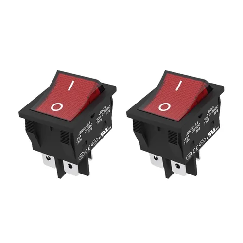 lcocove JD 2 unids 30A Interruptor de alimentación 12V/24V/36V KCD4 DC Interruptor basculante de barco Interruptor de encendido/apagado 4Pins Luz