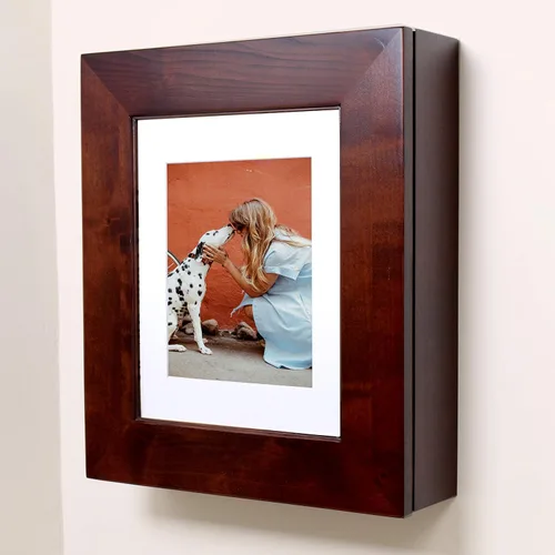 Miniatura 10 de Gabinete de medicina perfecto para montaje en pared, 15 3/4 pulgadas de alto x 13 3/4 pulgadas de ancho (negro)