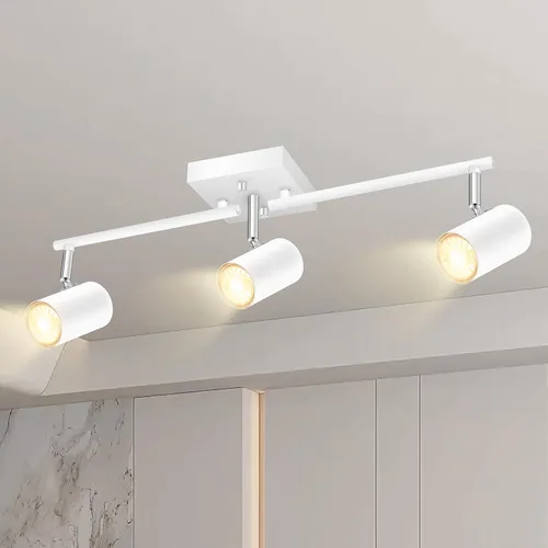 Miniatura 13 de BoostArea Kit de iluminación de pista de 2 luces, iluminación de pista LED con zócalo GU10, cabezales de luz flexiblemente giratorios, modernas