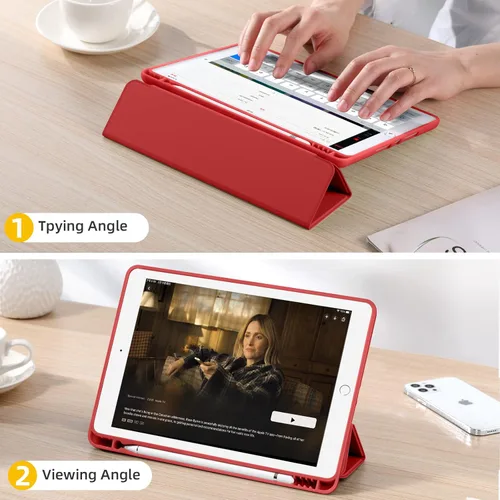 Miniatura 6 de Akkerds - Funda Compatible con iPad de 10.2 Pulgadas 2021/2020/2019, para iPad de 9ª/8ª/7ª Generación con Soporte para Lápiz, Funda Protectora