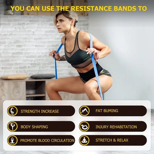 Miniatura 4 de Pull Up Bands, Resistance Bands, Pull Up Assistance Band Exercise Bands for Men & Women Working Out, Body Stretching, Physical Therapy, Muscle Negro