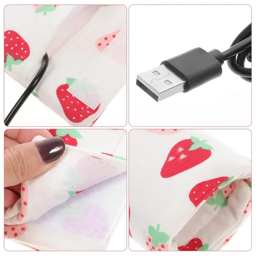 Miniatura 3 de Bolsa calentadora de botellas portátil USB para viajes, cubierta compacta de calefacción de leche con distribución uniforme del calor