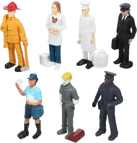 Totority People Everyday Heroes Figuras de acción para niños pequeños, 7 piezas de ayudantes comunitarios - Modelos realistas de ocupaciones