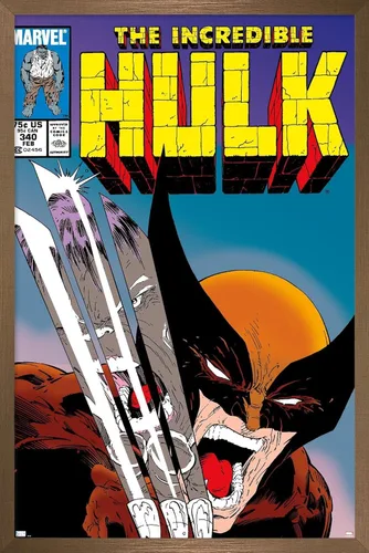 Miniatura 13 de Marvel Comics X-Men - Póster de pared de Wolverine Incredible Hulk #340, 34 pulgadas de largo x 22.4 pulgadas de ancho, versión premium sin marco